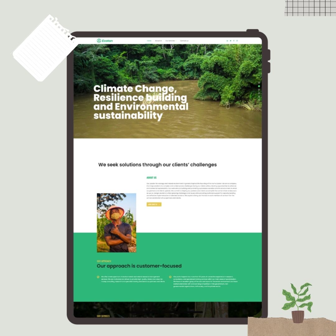 Ecotan Consult Website – Environmental Consultancy Website Design for Sustainability Leaders
