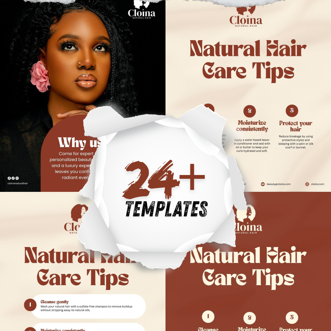 Beauty Salon Social Media Templates – 25 Posts Now, Expanding to 50+ (Free Updates Included!)